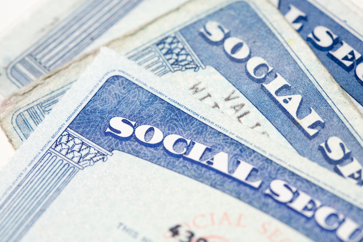 social security cards laid out