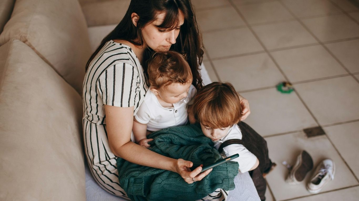 photo of worried mother